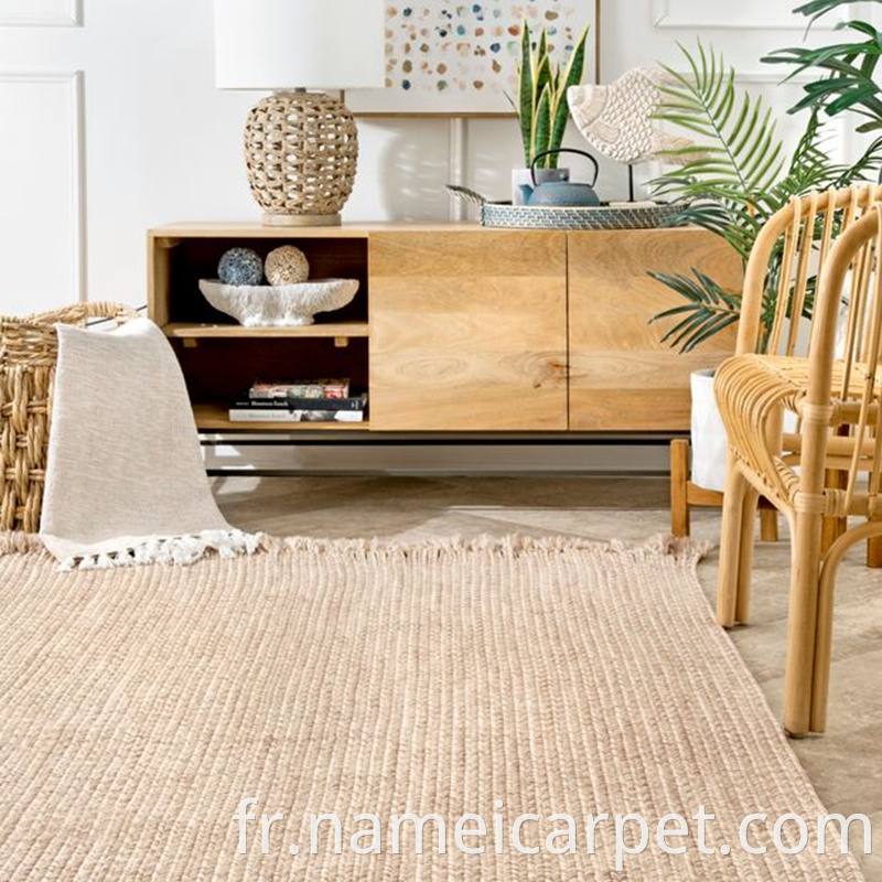 Pp Polypropylene Braided Woven Indoor Outdoor Carpet Rug Floor Mats With Tassels 55